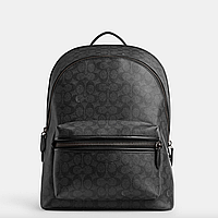 Рюкзак чоловічий шкіряний Coach Charter Backpack In Signature Canvas Чорний. (298)