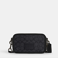 Сумка шкіряна Coach Wyatt Crossbody Bag In Signature Canvas Чорний.  (098)