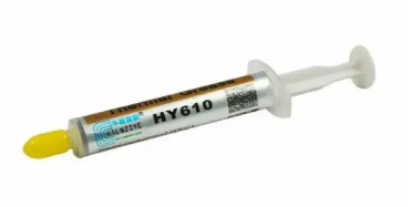 Теплопровідна паста (термопаста) золота силіконова Halnziye HY-610, шприц – 3г., фото 1