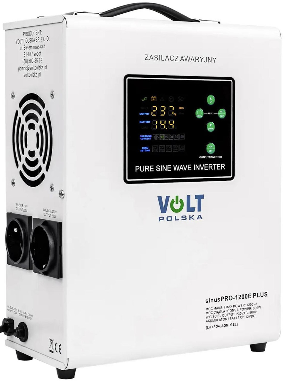 Джерело Безперебійного живлення ДБЖ Інвертор Volt Polska Sinus PRO 900E Plus для літієвих акумуляторів