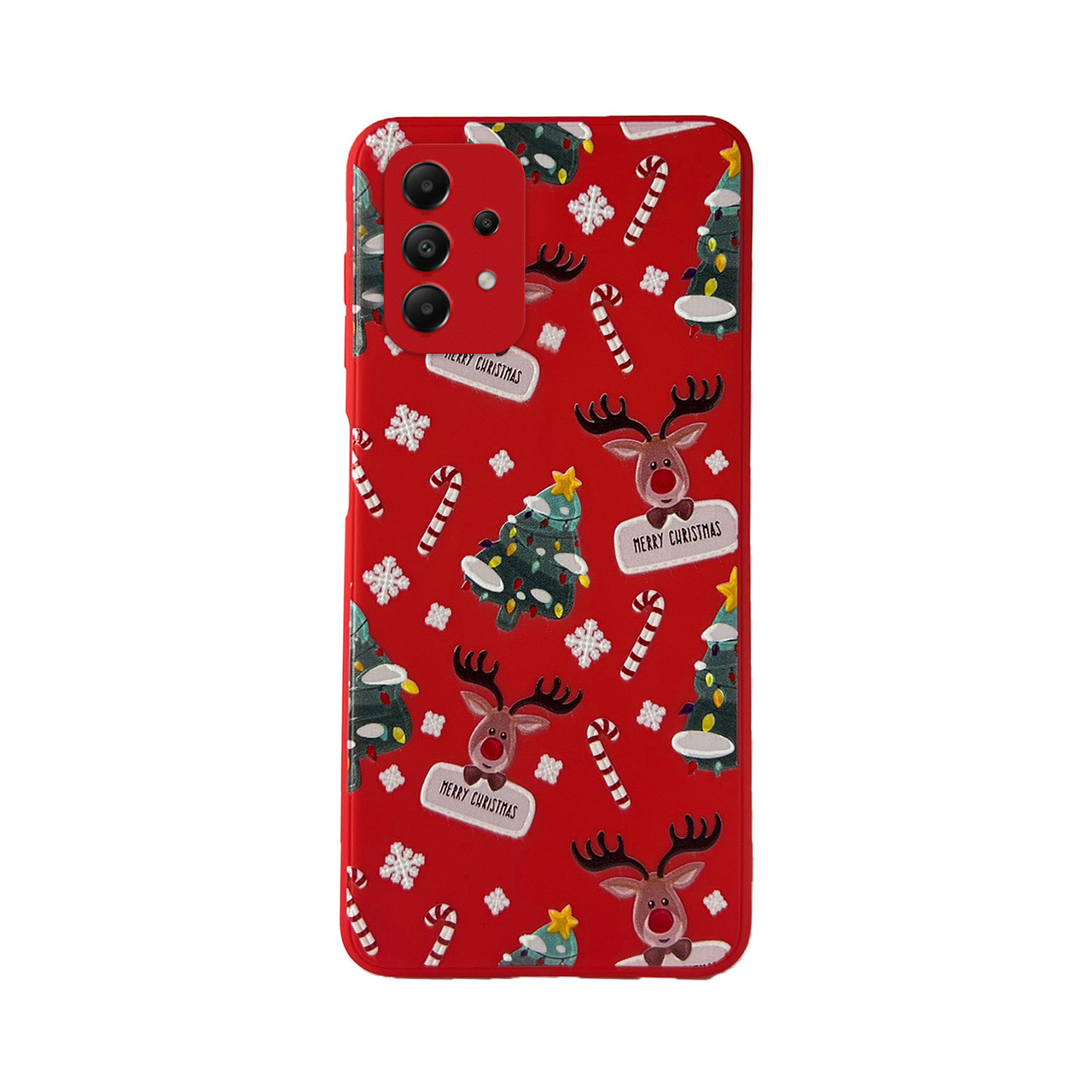 Чохол новорічний TPU для Samsung A52 (08) Ялинка Merry Christmas червоний