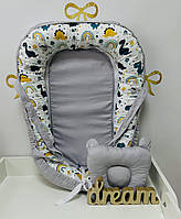 Кокон, гніздечко для новонародженого, кокон позиціонер для дитини, кокон для сну Angelok-child