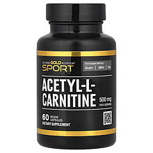 Ацетил-L-Карнітин California GOLD Nutrition "Acetyl-L-Carnitine" 500 мг (60 капсул)