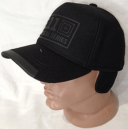 Чоловіча кашемірова бейсболка на флісі з вушками