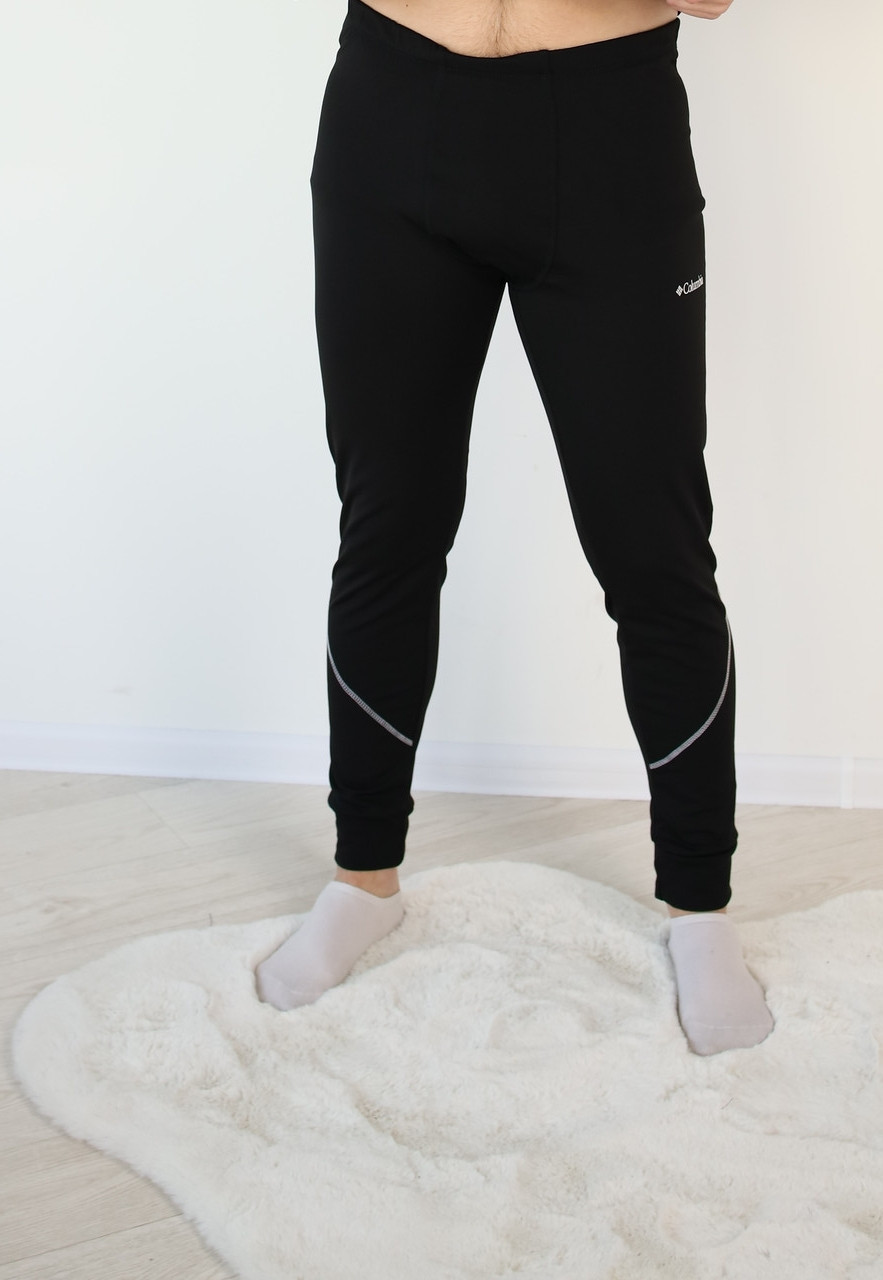Термоштани чоловічі Columbia M, L, XL, 2XL мікродайвінг з начосом ЧОРНИЙ