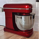 Кухонний комбайн Crownberg 5в1 на 5 л з 3 насадками 2200 Вт Планетарний тістоміс з функцією "Pulse", фото 3