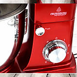 Кухонний комбайн Crownberg 5в1 на 5 л з 3 насадками 2200 Вт Планетарний тістоміс з функцією "Pulse", фото 4