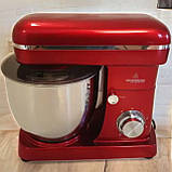 Кухонний комбайн Crownberg 5в1 на 5 л з 3 насадками 2200 Вт Планетарний тістоміс з функцією "Pulse", фото 9