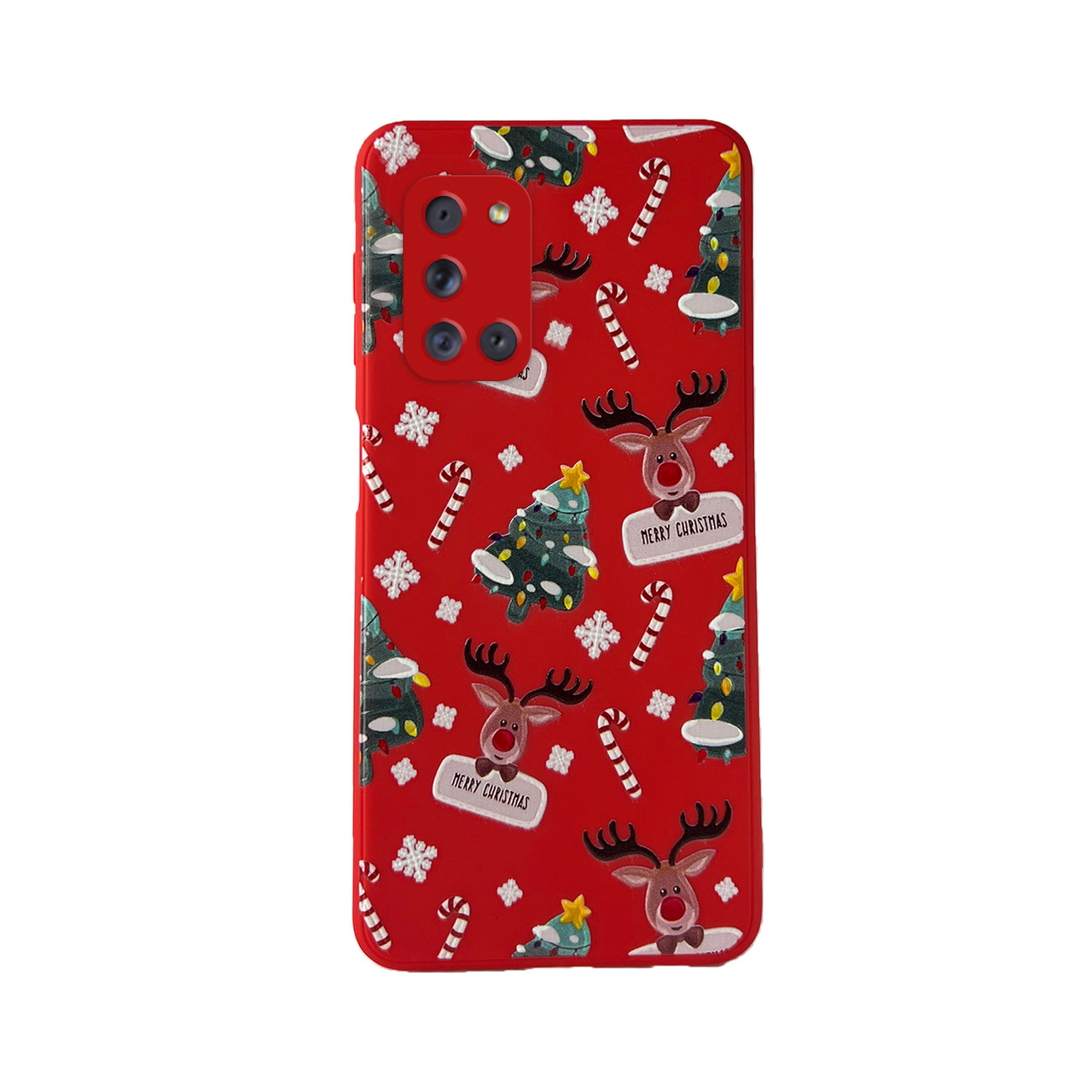 Чохол новорічний TPU для Samsung A31 (08) Ялинка Merry Christmas червоний
