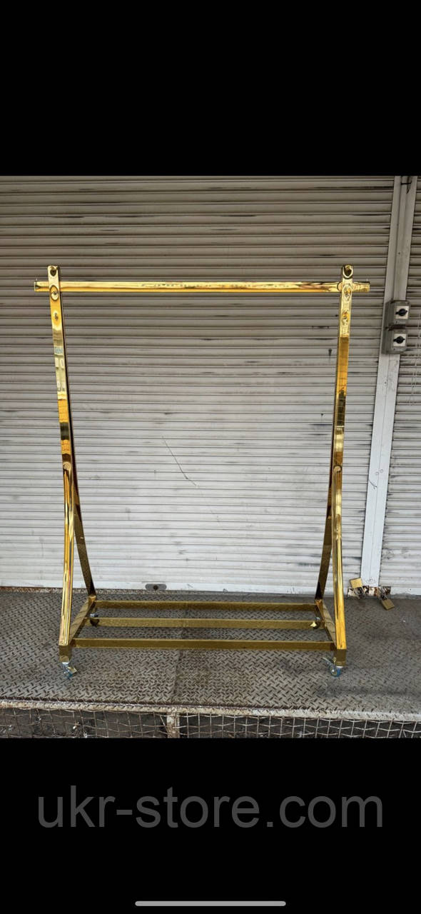 Стійка золото на колесах, фото 1