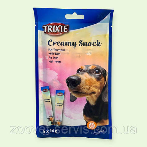 Ласощі для собак Trixie Creamy Snacks з тунцем, 5×14 г (TX-31901), фото 1