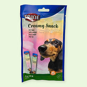 Ласощі натуральні для собак Trixie Creamy Snacks стіки з куркою, 5 × 14 г (TX-31900)