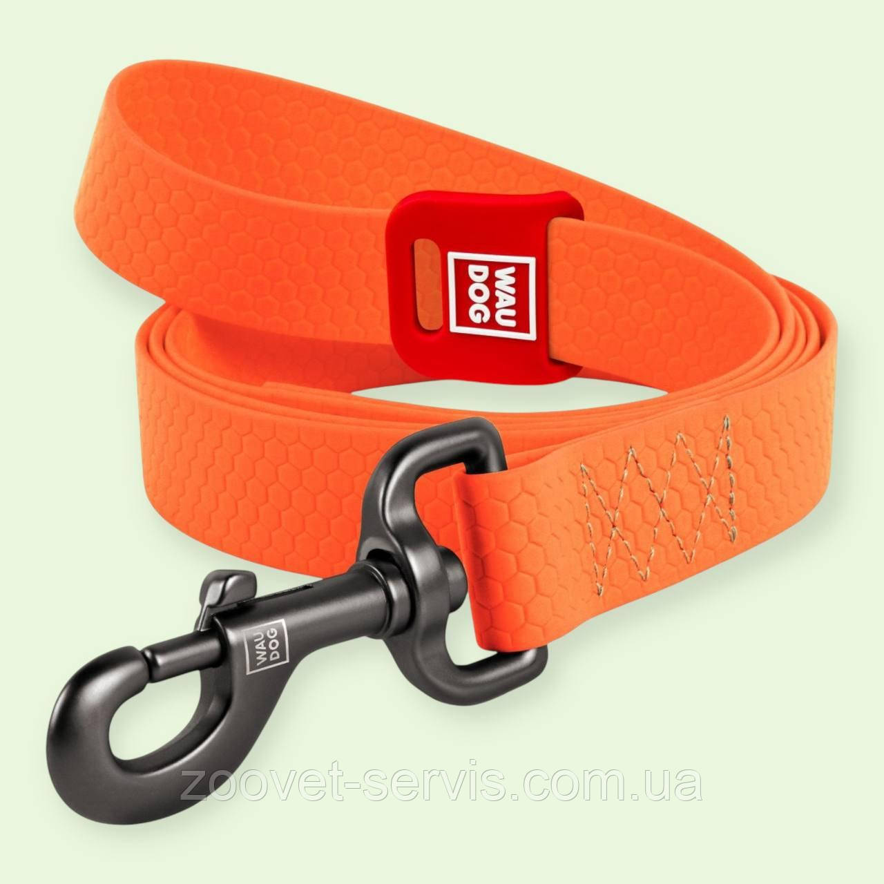 Повідець водостійкий для собак WAUDOG Waterproof водостійкий L-XXL, Д.122 см. Ш. 25 мм Помаранчевий (2