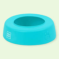 Миска-непроливайка для домашніх тварин, собак та котів, WAUDOG Silicone блакитна, 750 мл 50782, фото 2