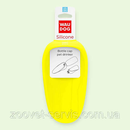 Поїлка-насадка на пляшку WAUDOG Silicone, жовта 165х90 мм 50778, фото 1