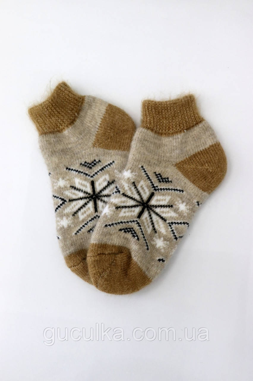 Шкарпетки-слідки жіночі з козиного пуху, машинна вʼязка, фото 1
