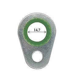 Кільця метало-гумові внутрішній діаметр - 14.7 мм зелені