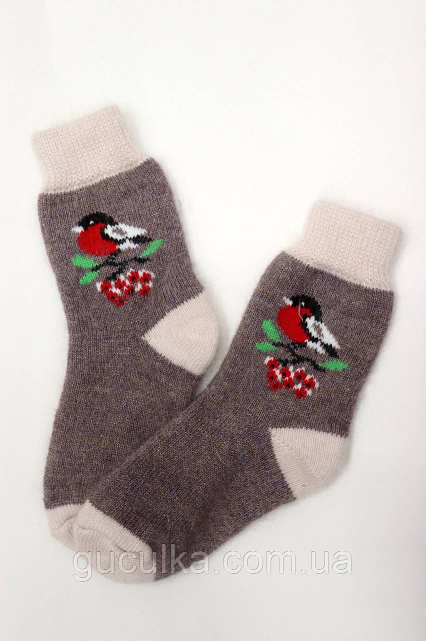 Жіночі шкарпетки з козиного пуху, машинна вʼязка, фото 1