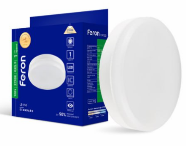 Світлодіодна лампа GX53 Feron LB153 LED 10W 2700K 230V для загального і декоративного освітлення