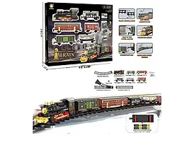 Іграшкова залізниця (локомотив, 5 вагонів, звуки, підсвічування, парогенератор) 699-35