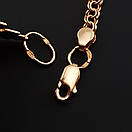 Тонка позолочена срібна цепочка з хрестиком. Срібний хрестик з ланцюжком бісмарк позолота 585. 50 см, фото 8