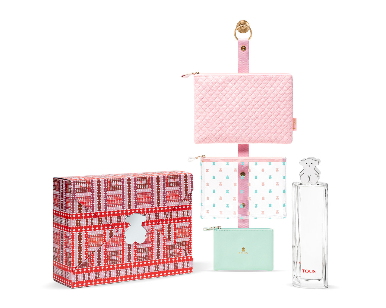 Подарунковий набір для жінок  Tous " Edt TartanGift Set " та косметичка  , 90мл, фото 1