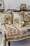 Новорічна доріжка ранер на стіл 40х140 см., гобелен з люрексом, фото 7