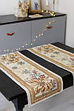 Новорічна доріжка ранер на стіл 40х140 см., гобелен з люрексом, фото 4