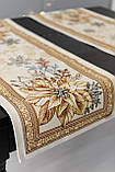 Новорічна доріжка ранер на стіл 40х140 см., гобелен з люрексом, фото 3