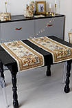 Новорічна доріжка ранер на стіл 40х140 см., гобелен з люрексом, фото 6