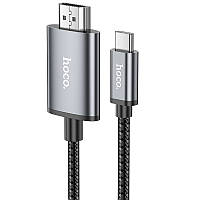 Перехідник Hoco UA27 HD Type-C to HDTV (2m) Metal gray
