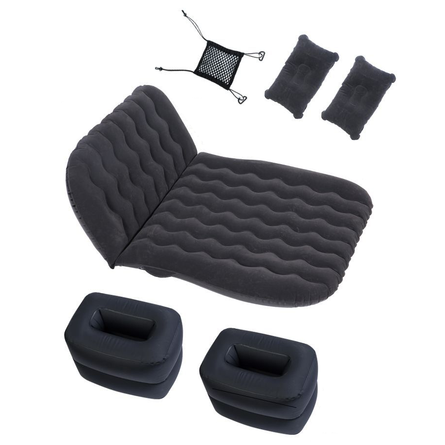 Матрац автомобільний надувний для салону авто, Комплект з подушками, Чорний