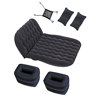 Матрац автомобільний надувний для салону авто, Комплект з подушками, Чорний