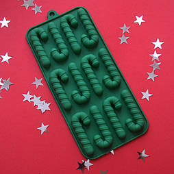 Форма силіконова "Льодяники посох" 12 шт