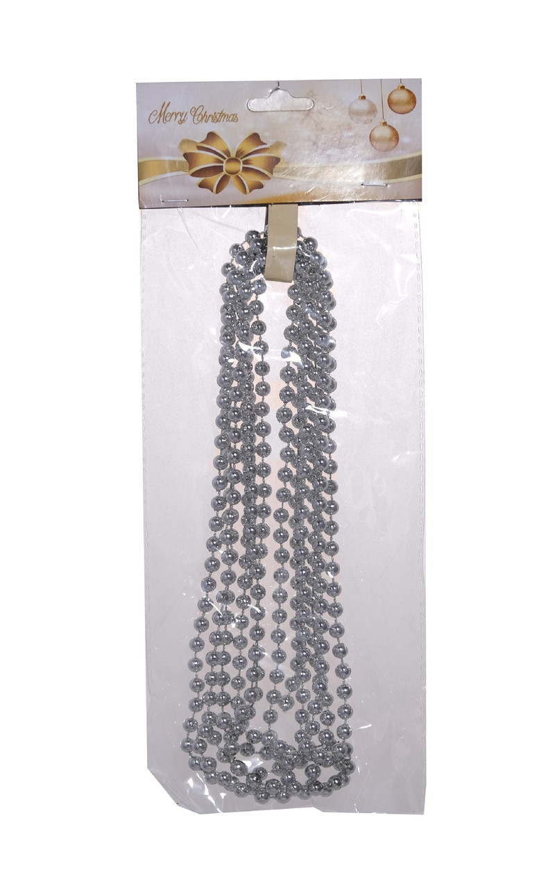 Гірлянда декоративна "Буси" Chomik, 2.7м Ø6 мм, пластик, сріблястий