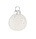 Ялинкові скляні кульки "Chomik" комплект 6 шт, Ø 4 см, білі з блискітками, фото 3