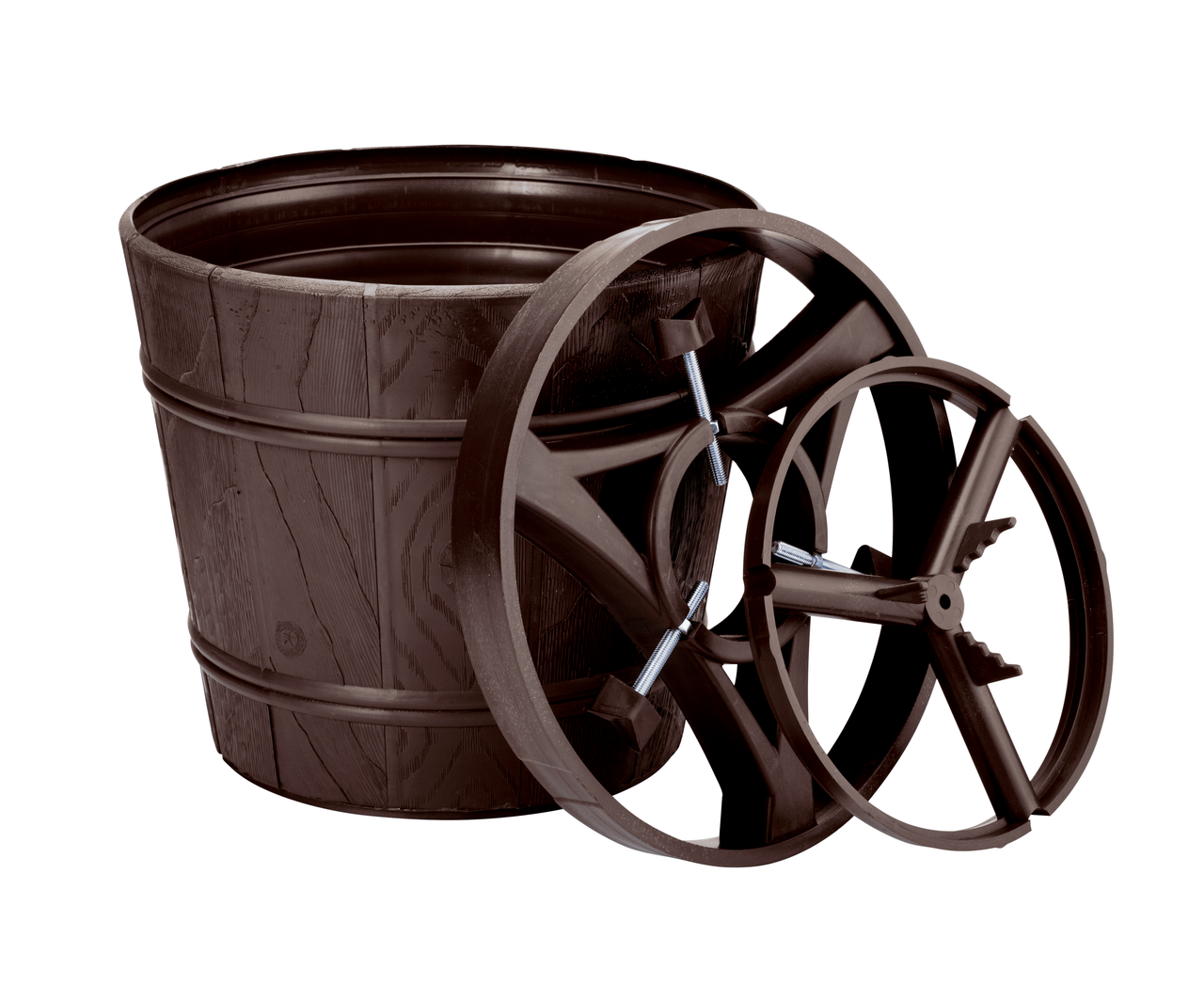 Підставка для ялинки Form-plastic PLANET 1, пластик, форма відро 11 л, коричнева