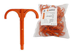 Гак для теплої підлоги подвійний 100 мм Asco® (упаковка-50 шт)