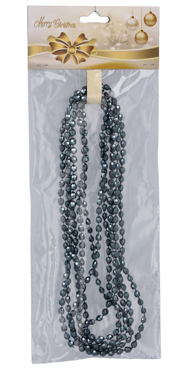 Гірлянда декоративна "Намисто" Chomik 2,7 м, пластик, сіро-синя