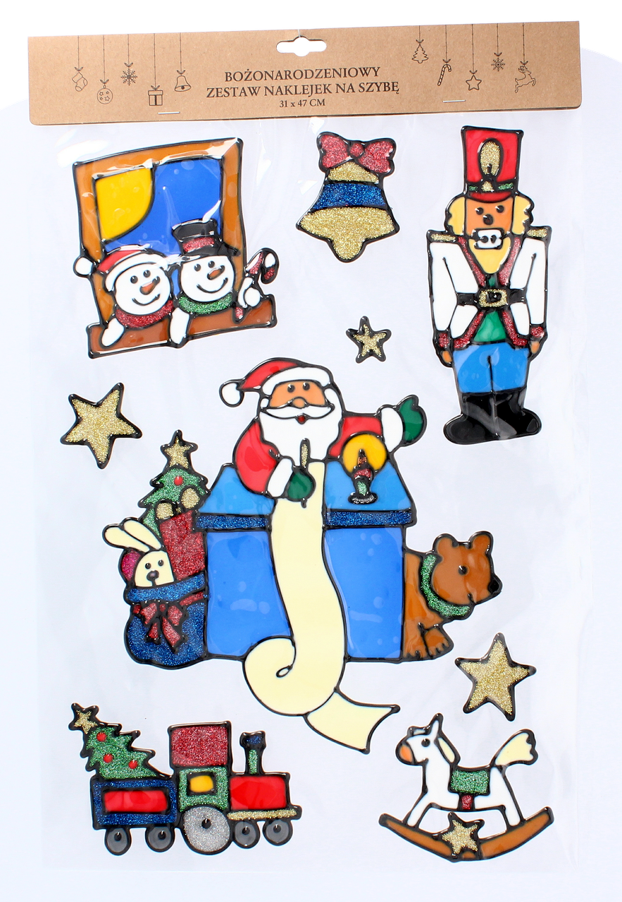 Наклейки новорічні декоративні "Санта пише лист" Chomik, 31х47 см