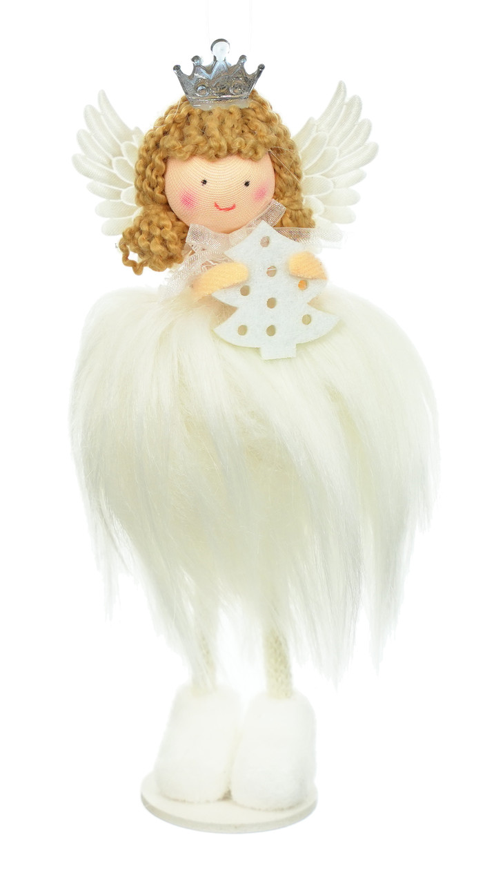 Підвіска новорічна "Фея" Jumi, хутро, 18 см біла