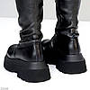 Шикарні ботфорти натуральна шкіра сезон єврозима на тракторній підошві, фото 3