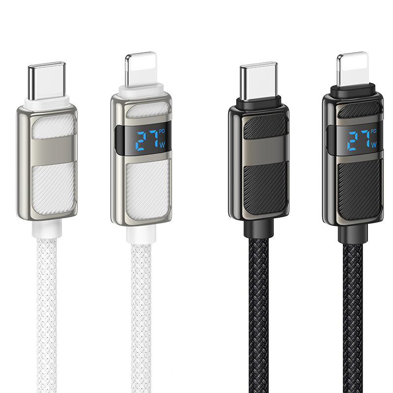 Дата кабель Hoco U137 Line with display Type-C to Lightning 27W (1.2m)