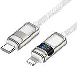 Дата кабель Hoco U137 Line with display Type-C to Lightning 27W (1.2m), фото 5