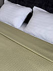 Плед покривало косичка, 100% cotton, фісташковий колір (Розміри і кольори в асортименті), фото 3