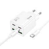 МЗП Hoco N55 Fundador PD20W four-port (2USB-A/2C) + кабель Type-C to Type-C, фото 4