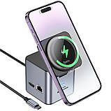 Перехідник HUB Hoco HB49 Effortless 9in1 100W з БЗП, фото 4