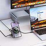Перехідник HUB Hoco HB49 Effortless 9in1 100W з БЗП, фото 9