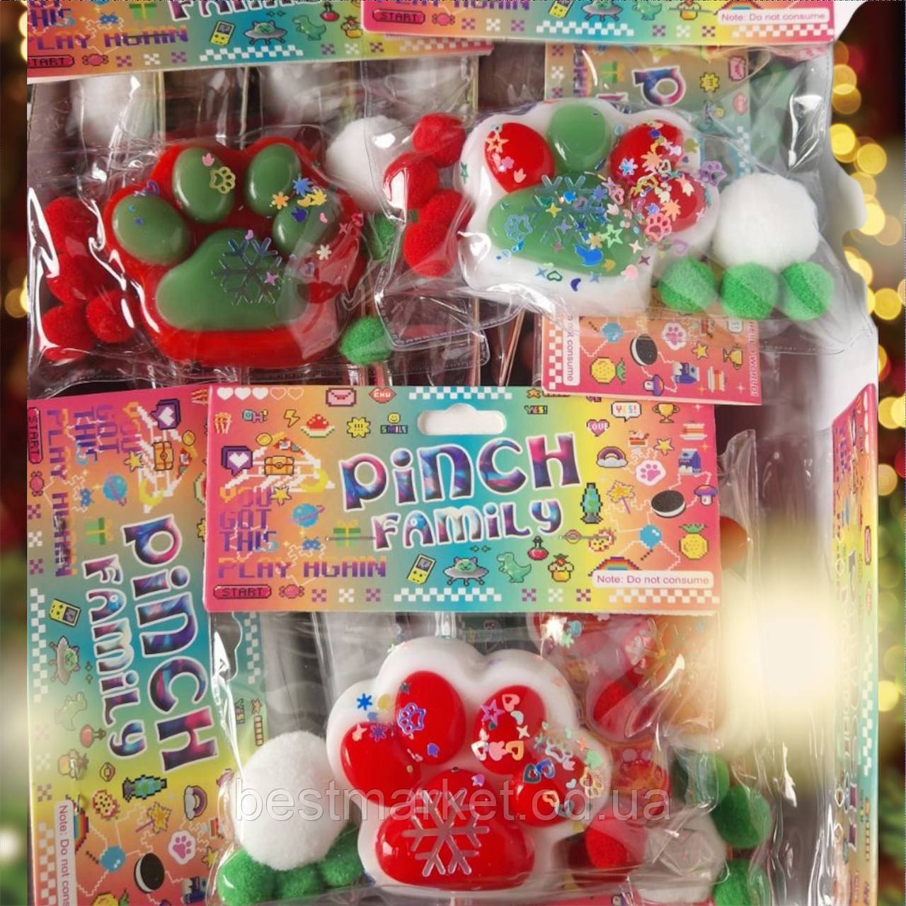 Новорічні таба Лапка іграшка/Аркстрес у формі лапи, фото 1