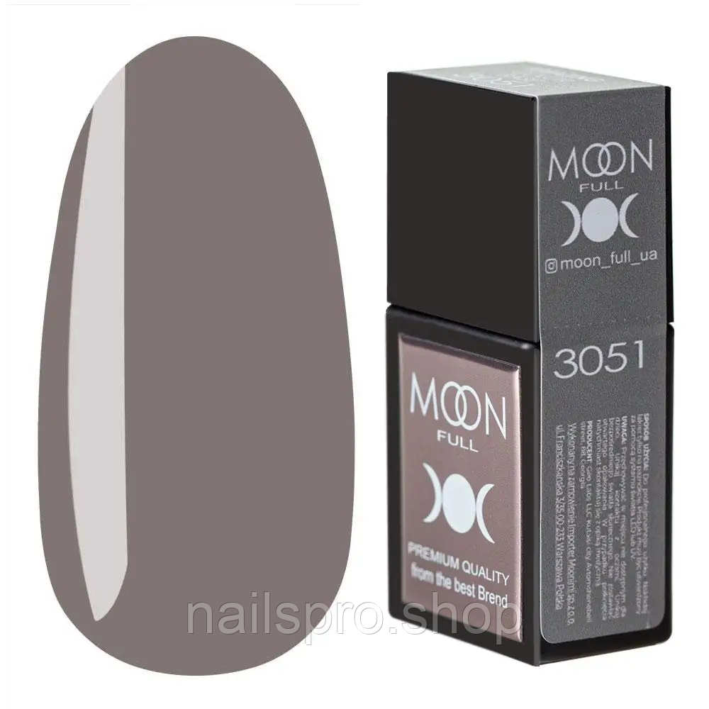 Кольорова база MOON FULL Amazing Color Base №3051 коричнево-сірий, 12 мл.